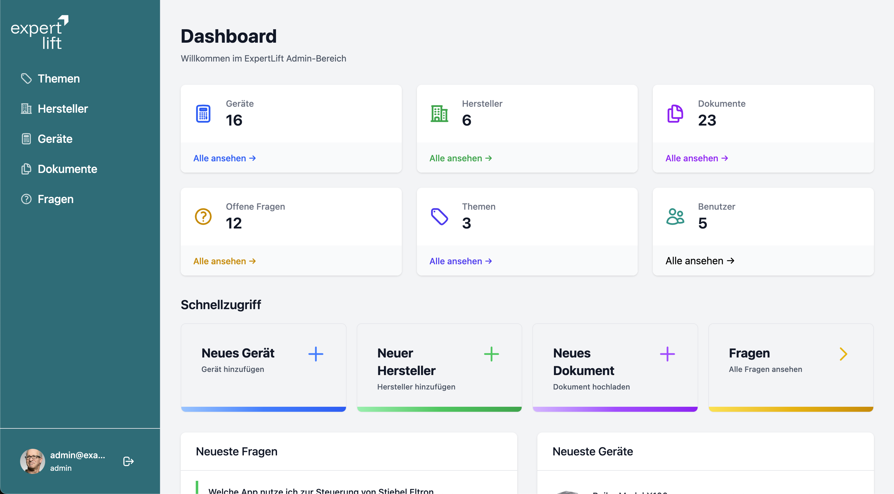 expertlift AI Dashboard